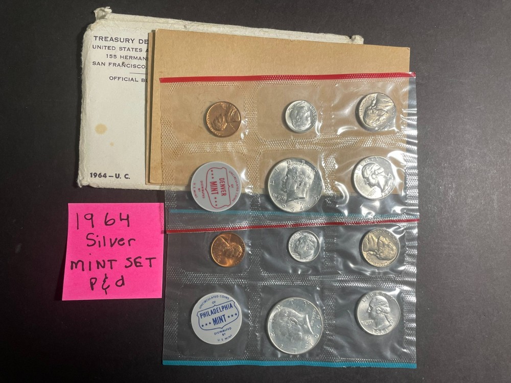 1964 US SILVER MINT SET COMPLETE P&D