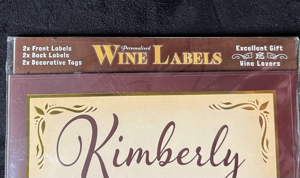 Personalized Wine Labels and Tags: Kim and Kimberly 12pcs