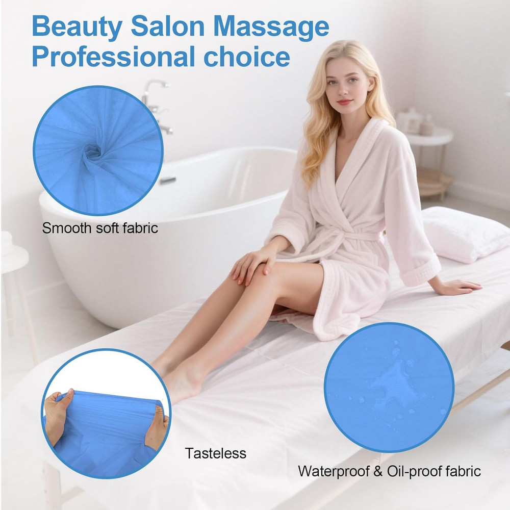 200 Piece Disposable Massage Table Sheets 31" X 71" - Non-Woven Fabric Bed Cover