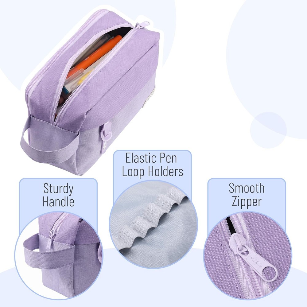 Ample Space Mint Green Pen Case – High-Quality Zippered Stationery Solution