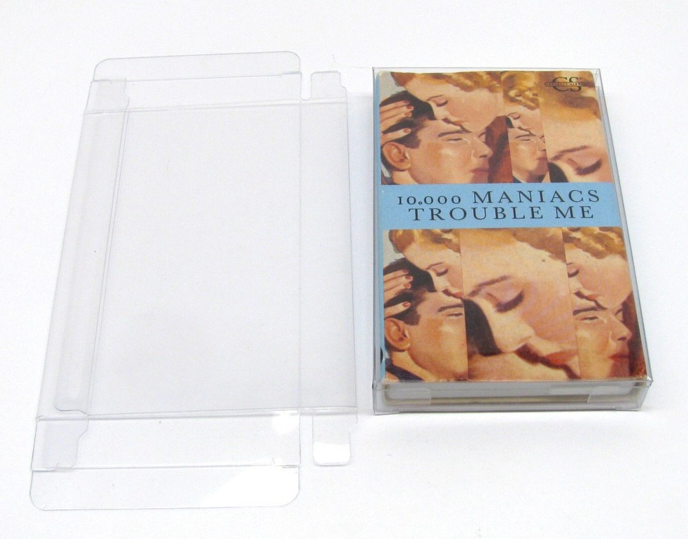 25x CASSETTE CASSINGLE (SIZE D) - CLEAR PLASTIC PROTECTIVE BOX/SLEEVE (READ!)