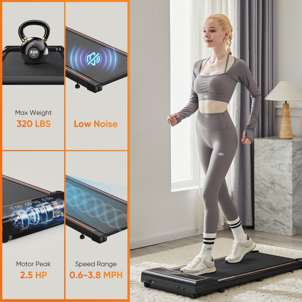 Walking Pad Treadmill - Compact & Portable Walking Pad, Quiet Operation, Adjusta