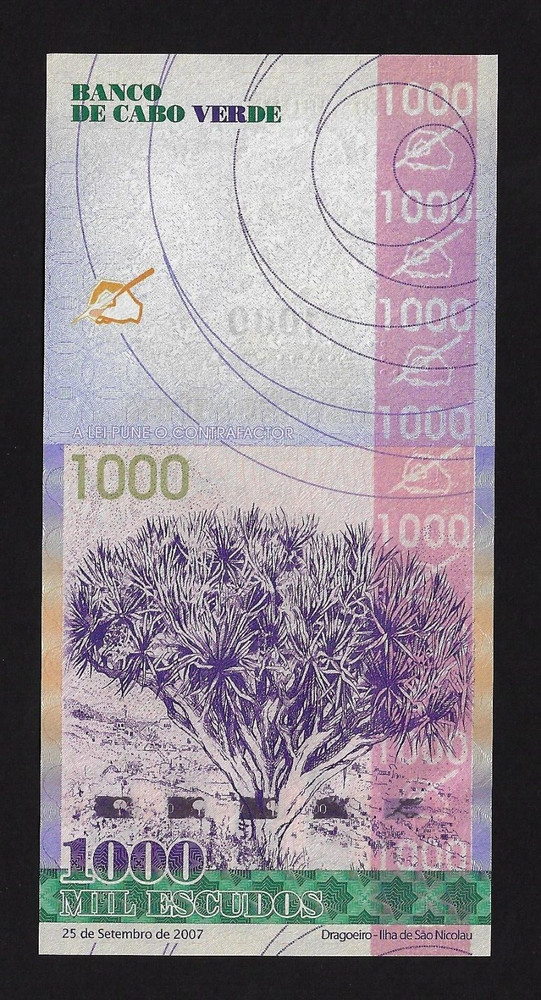 CAPE VERDE 1000 ESCUDOS 2007 PICK 70 UNC