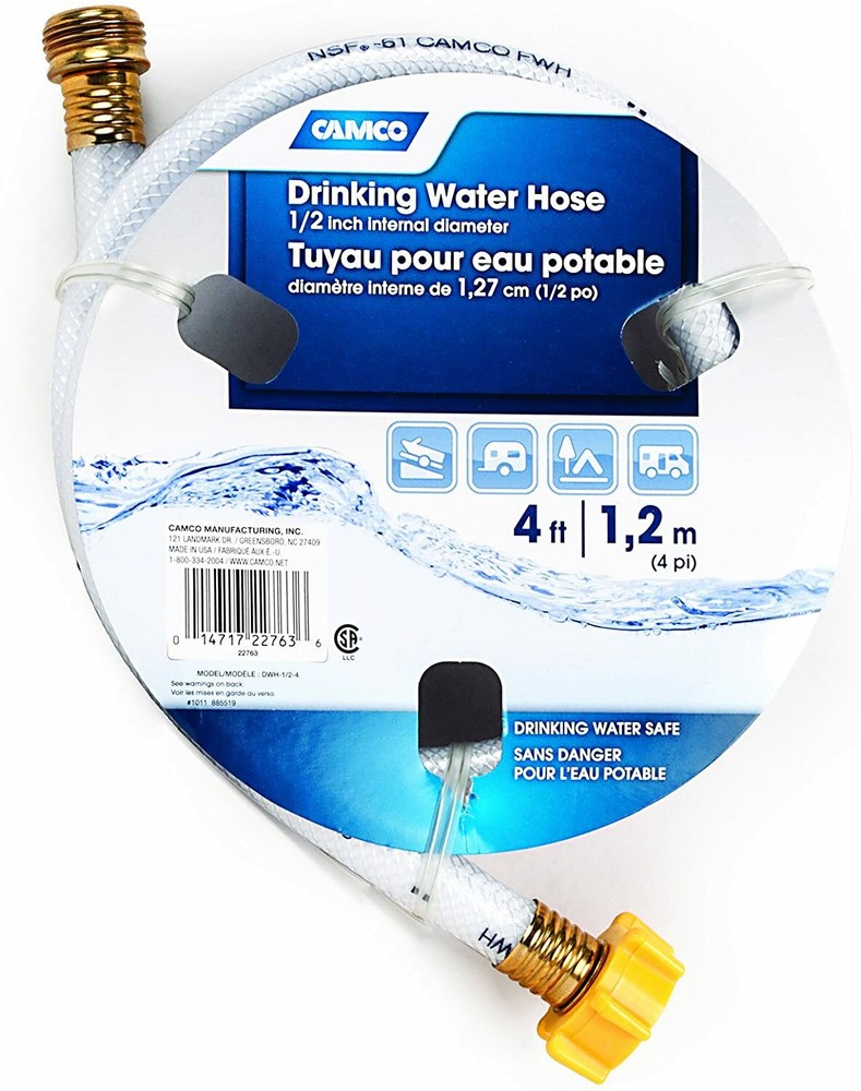 Camco 22763 TastePure 1/2 Inch x 4 Foot Fresh Water Drinking Hose