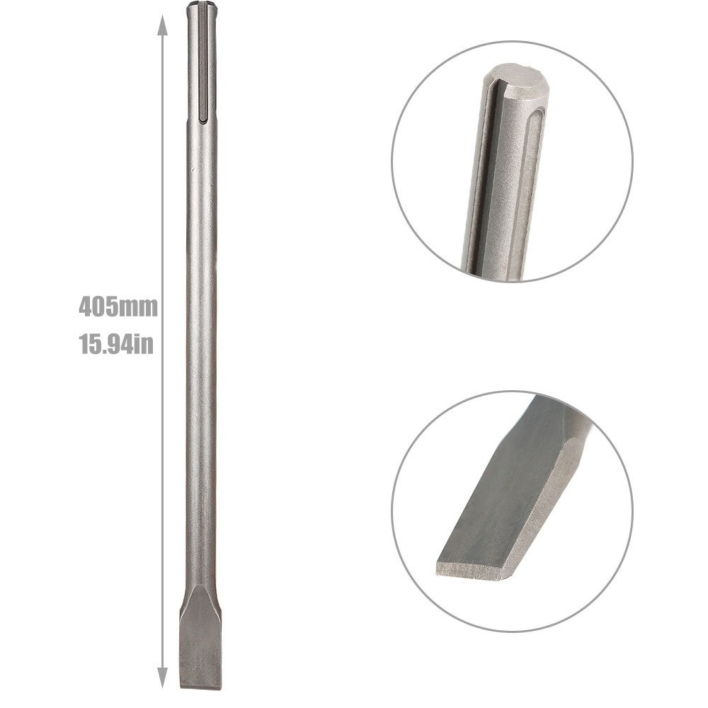 3 Pack 16 Inch SDS Max Chisel Rotary Hammer Drill Chisel Bits For Drilling