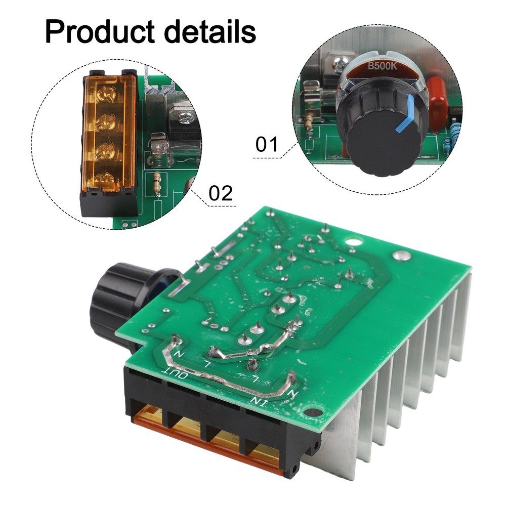 High Power 4000W AC SCR Motor Speed Controller Module Voltage Regulator