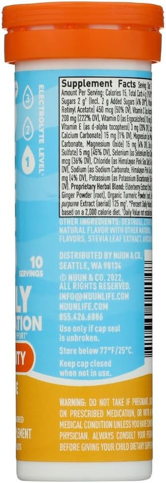 Nuun, Immunity Orange Citrus, 1.9 Ounce