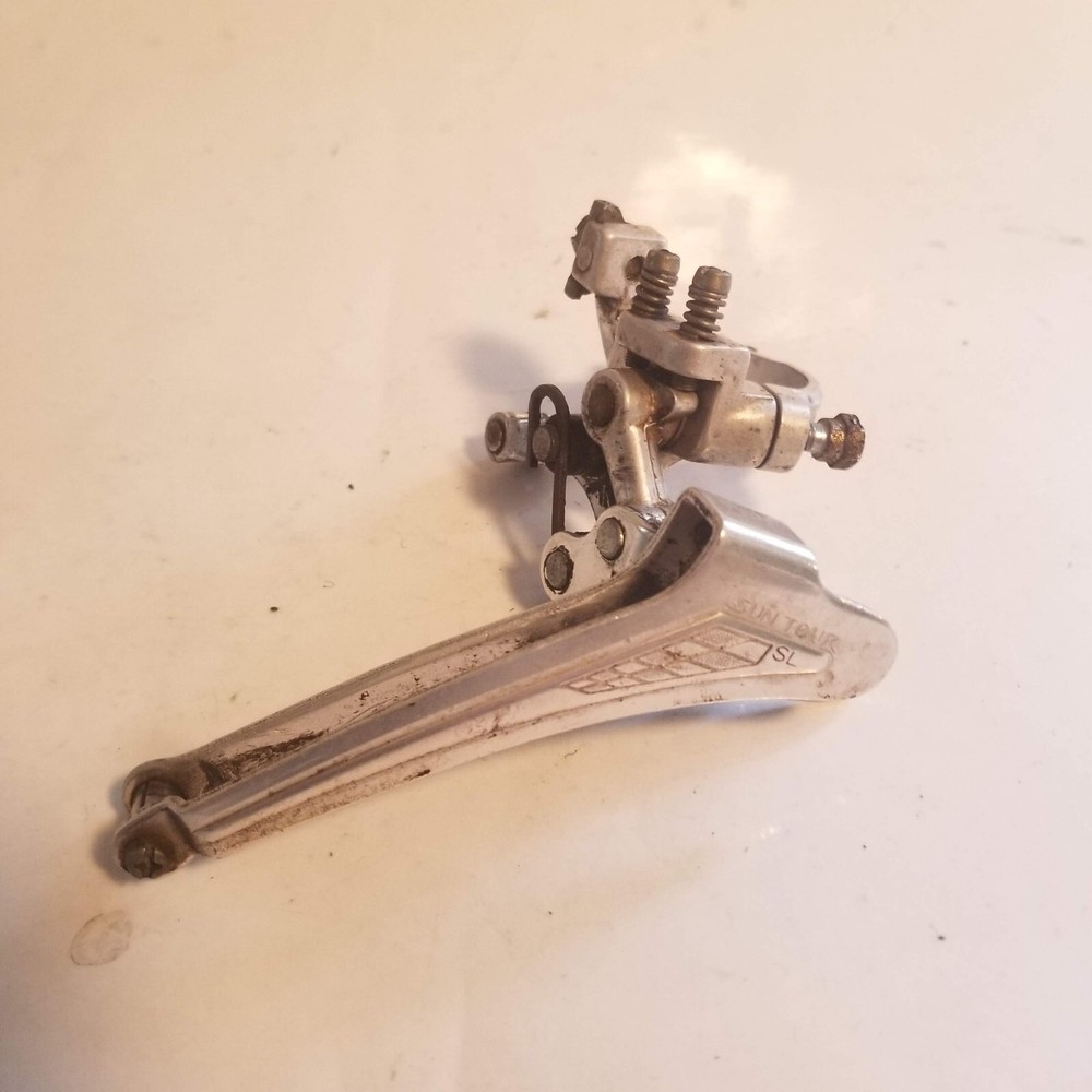 SUNTOUR SL FRONT DERAILLEUR JAPAN MAEDA 28.6 CABLE STOP SILVER BOTTOM PULL