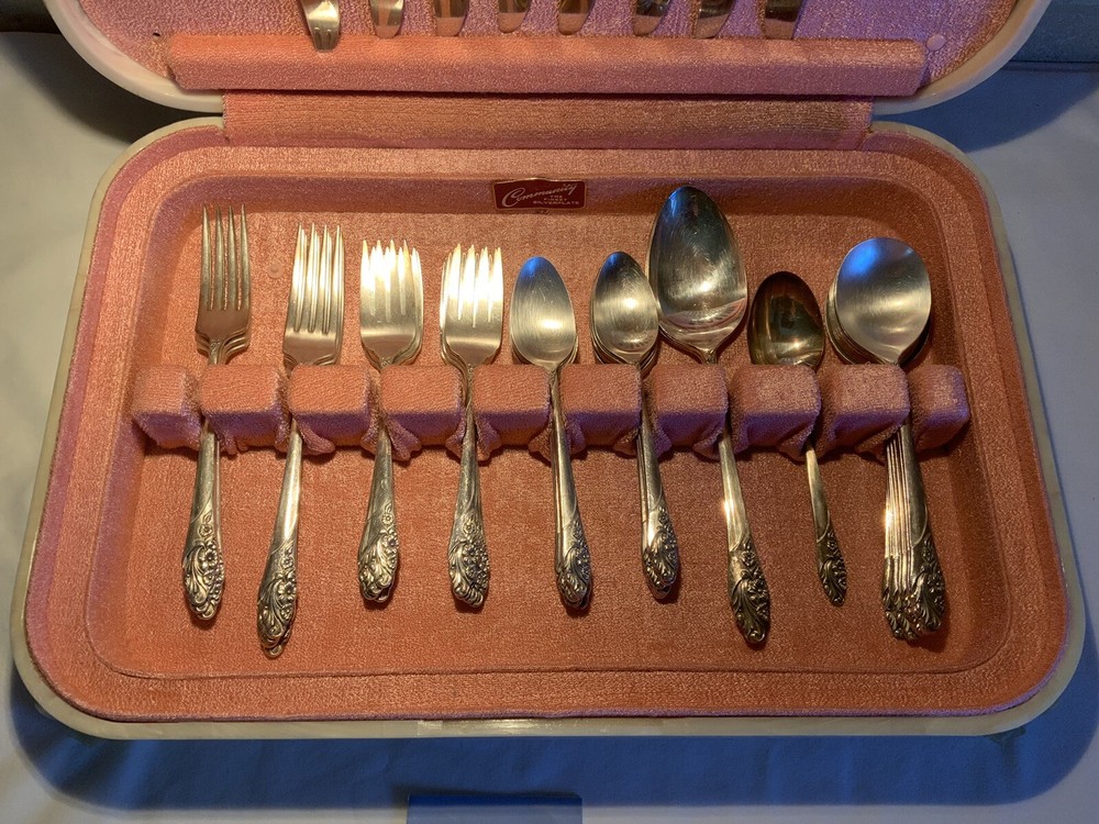 Oneida Community Flatware 51 Pieces With Plastic Footed Chest