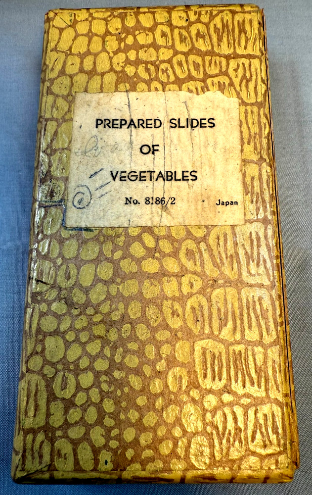 Gilbert Silver Medal Microscope Lab Set w/ 12 Slide Box & Case