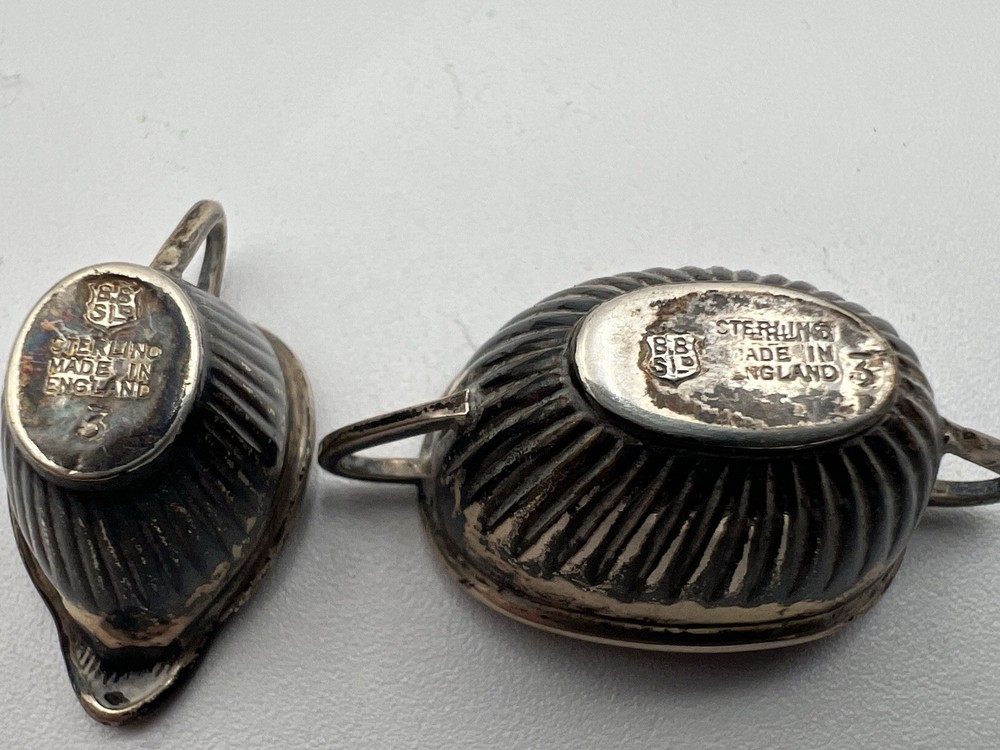 Antique Edwardian Sterling Silver Married Miniature Tea Set