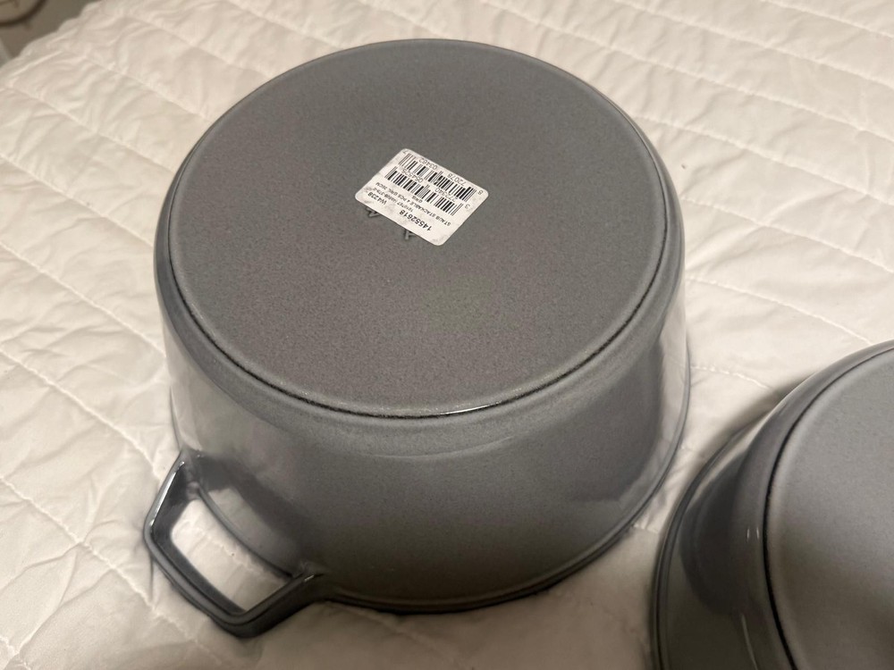 Staub Cast Iron 4-pc Stackable Set, Graphite Grey