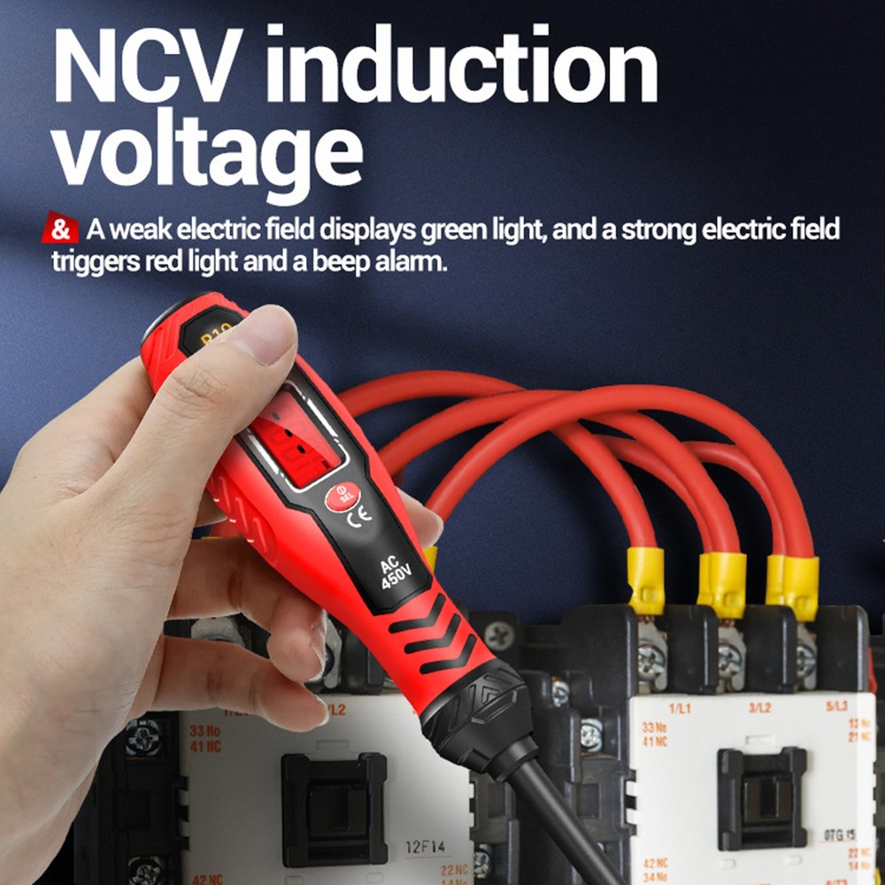 Digital Voltage Tester With LCD Backlight Smart Live Wire Detector For SWGF