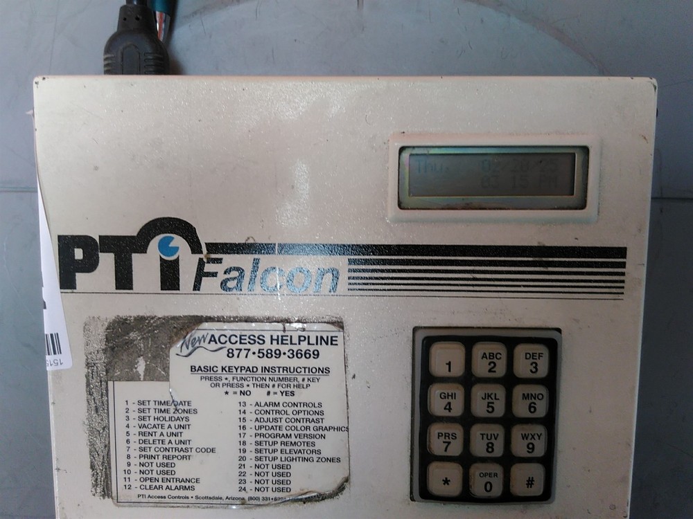 Defective PTI Falcon Access Control Panel Self Storage Keypad AS-IS