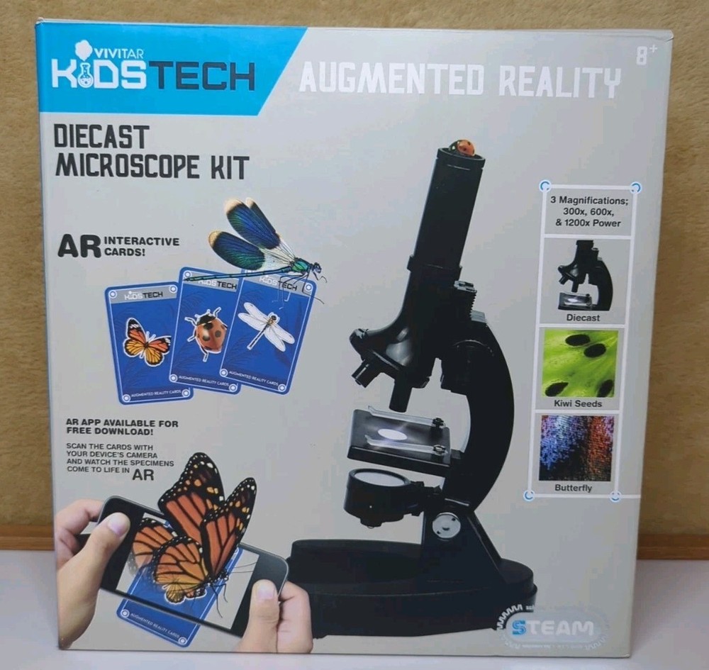 Vivitar Kids Tech Diecast Microscope Kit Augmented Reality