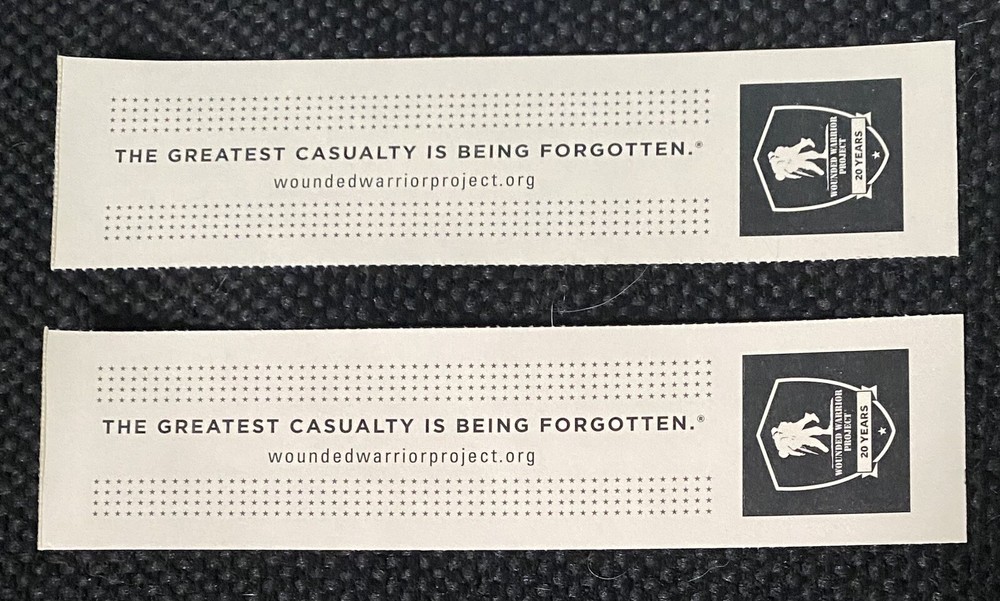 ✨Two (2) Different Paper Bookmarks From Donation To Wounded Warriors Project✨
