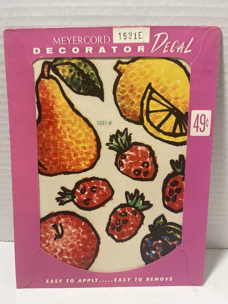 Vintage Meyercord Decal Transfer Fruit #1521E