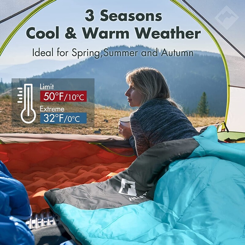 VILLEY Adults Camping Sleeping Bag Lightweight Compact Backpacking Sleeping Bags