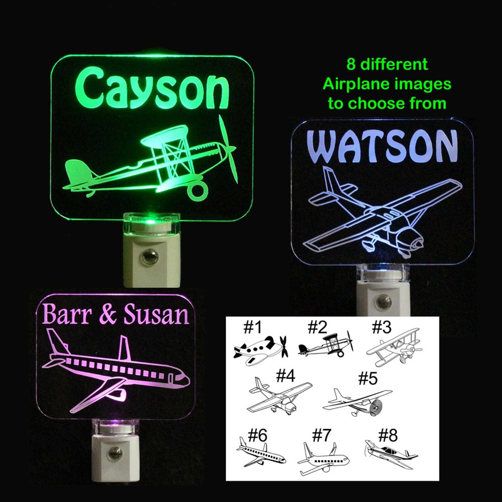 Personalized Airplane night light, boys gift,  bedroom decor