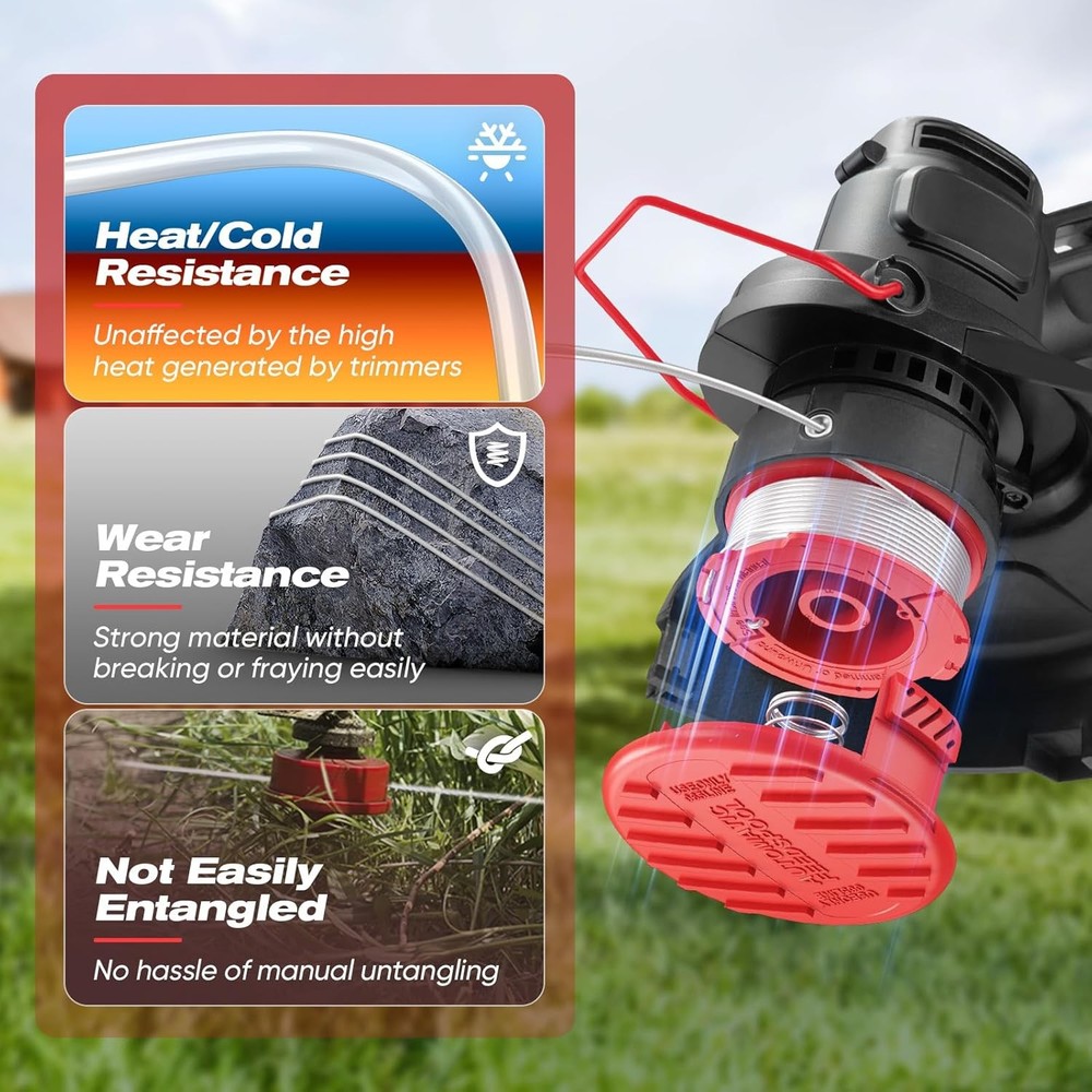 8 Pcs CMZST0653 Weedeater String Compatible with Craftsman Weed Wacker, 30Ft 0.0