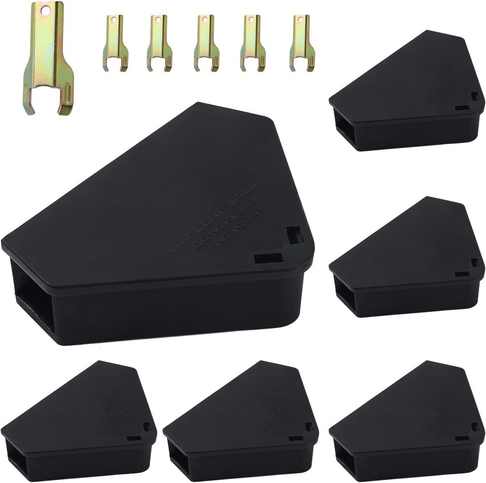 Anblak Mouse Station with Keys Black 6 Pack, Key Required Mouse Stations, Mic...