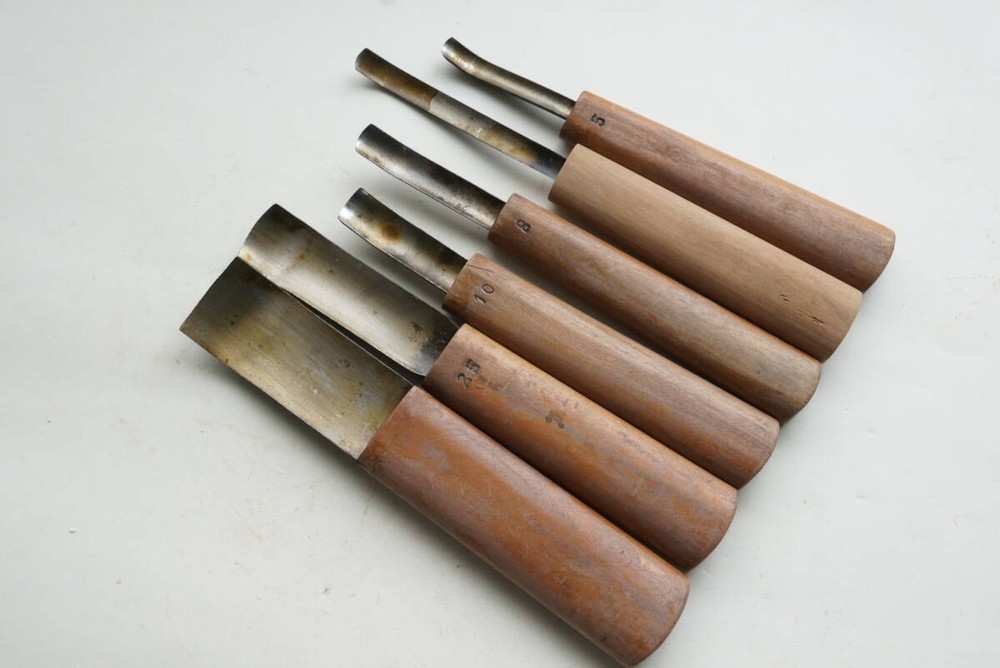Maru Nomi Chisel Set 6pc Traditional Woodworking Tools High Quality