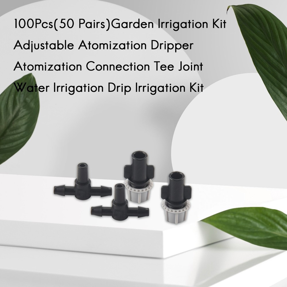 100Pcs(50 Pairs)Garden Irrigation Kit Adjustable Atomization Dripper2424