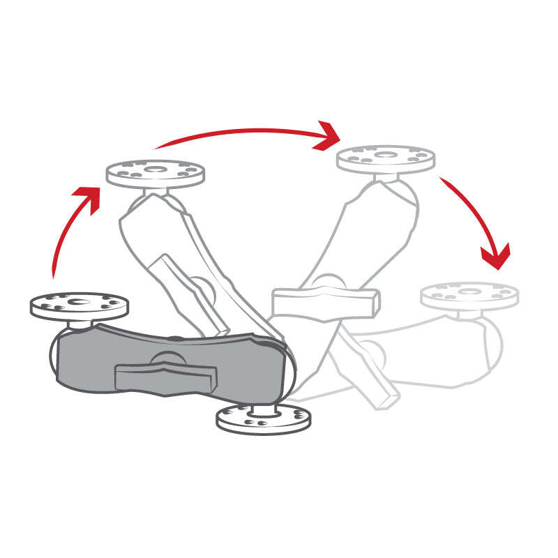 RAM-201U RAM Double Socket Arm - C Size Medium...
