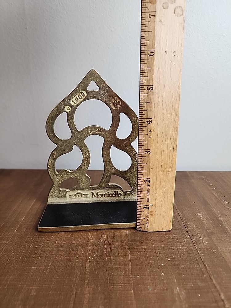 1980's MONICELLO Replacement BOOKEND Brass Home Decor