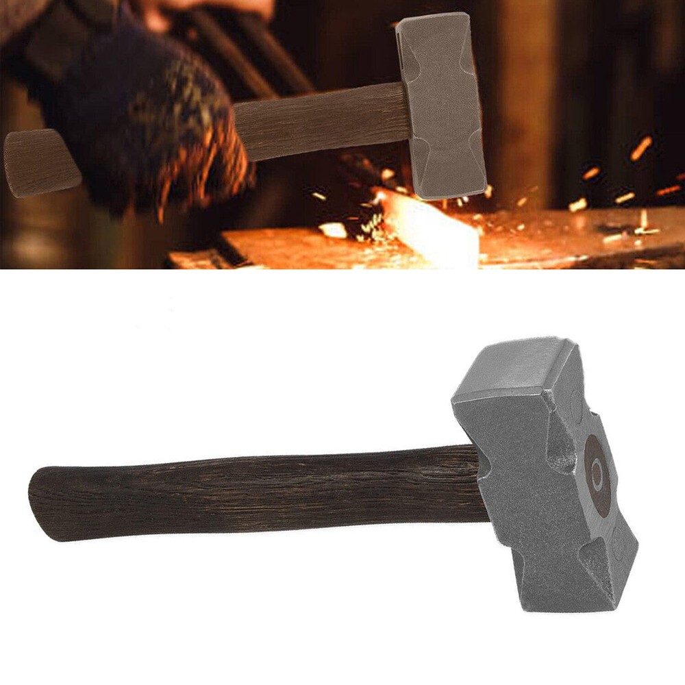 2.2LB Forging "Square" Hammer for Farrier Bladesmithing Blacksmith Anvil Knife