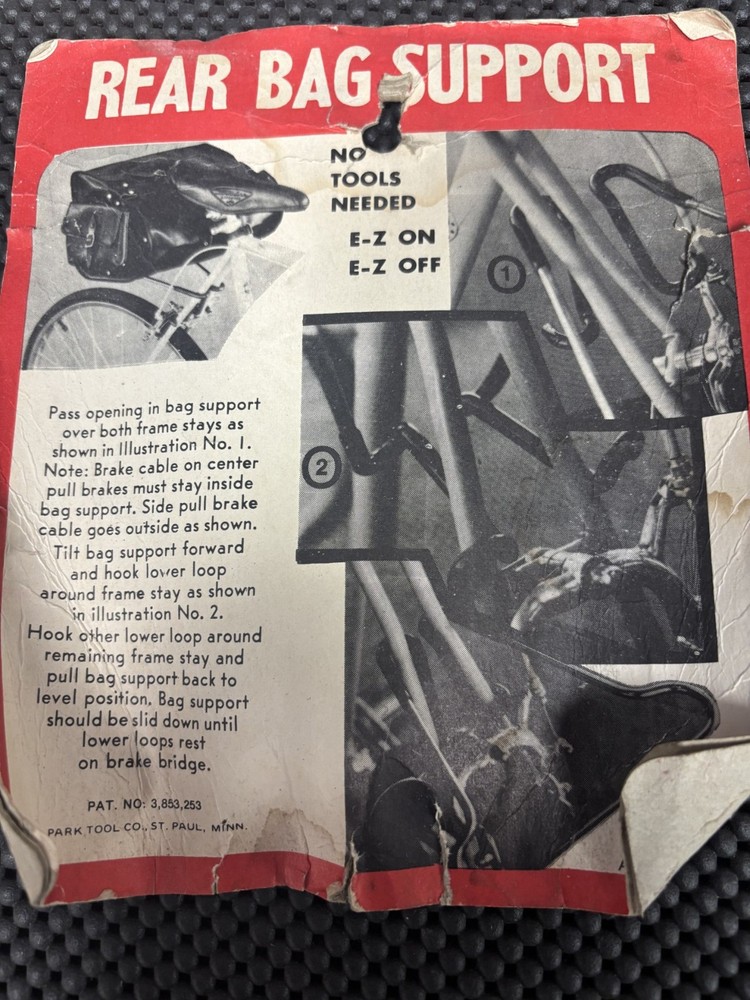 NOS PARK TOOL REAR BAG SUPPORT