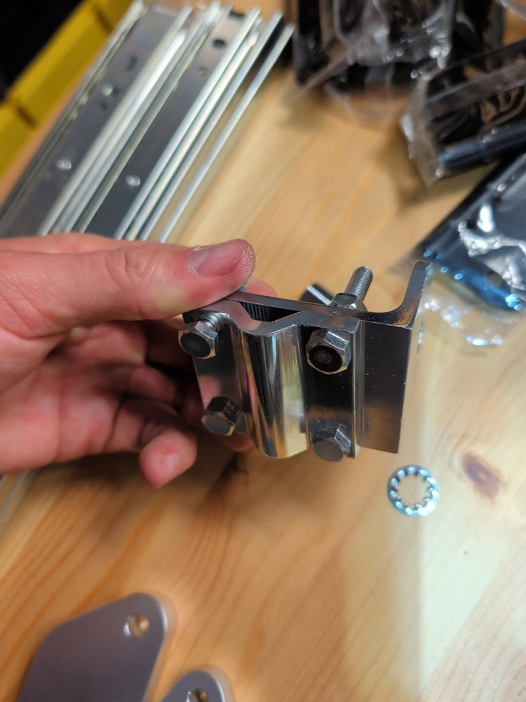3 way Aluminum Mount Brackets w SO-239 Stud for CB Antennas. Missing Hardware