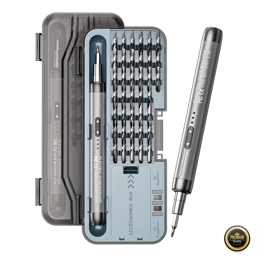 48in1 Cordless Electric Screwdriver Set USB Rechargeable Precision Tool Kit