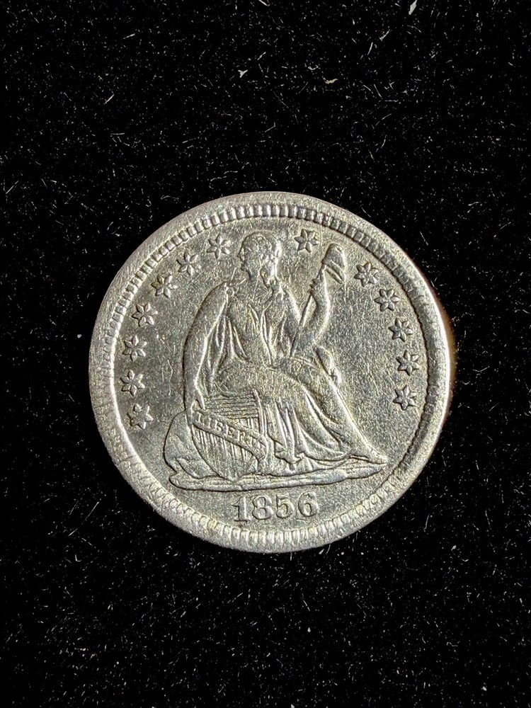 1856 Seated Liberty Half Dime Silver Coin