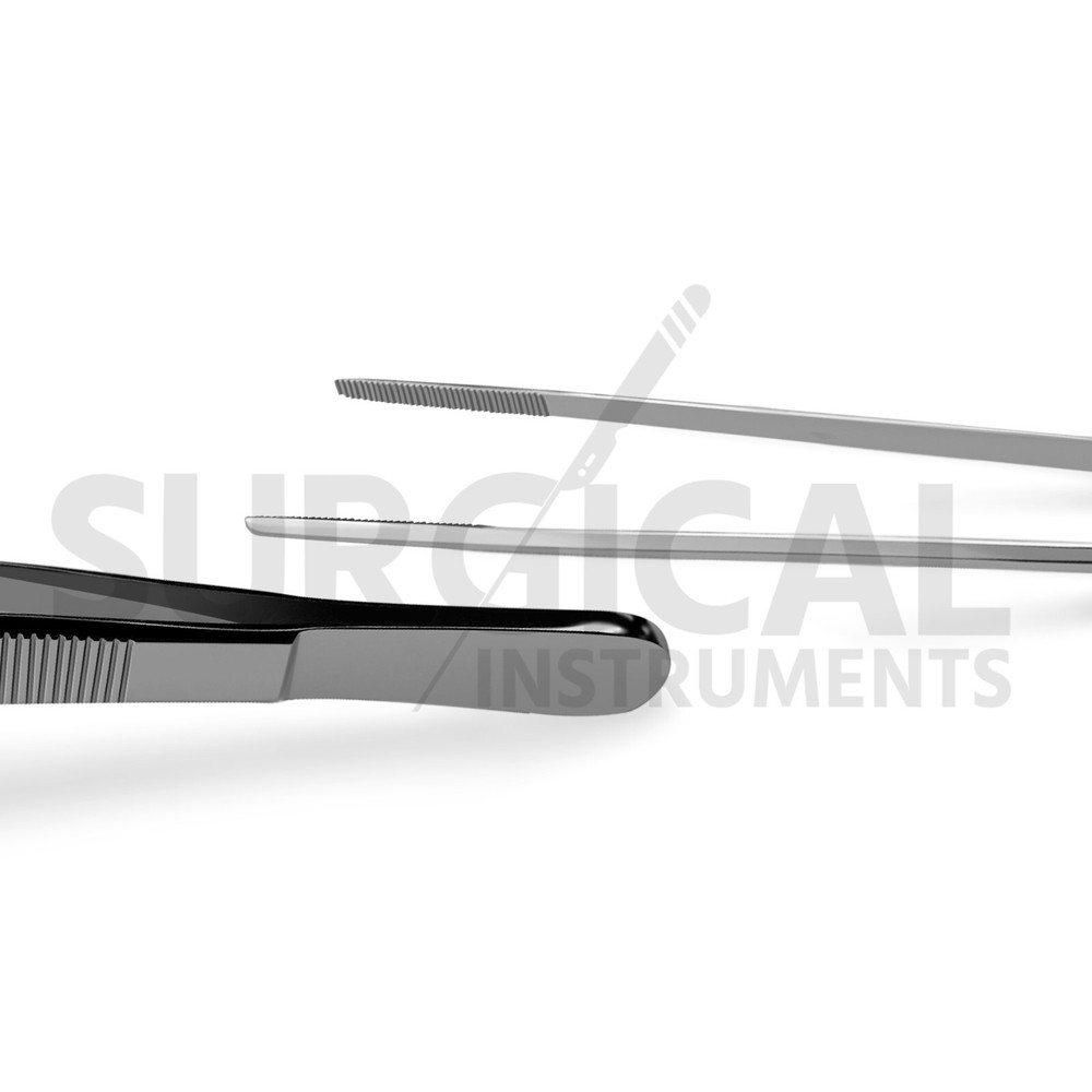 12 Jansen Ear Forceps 6.25" Bayonet Shape Serrated Tips