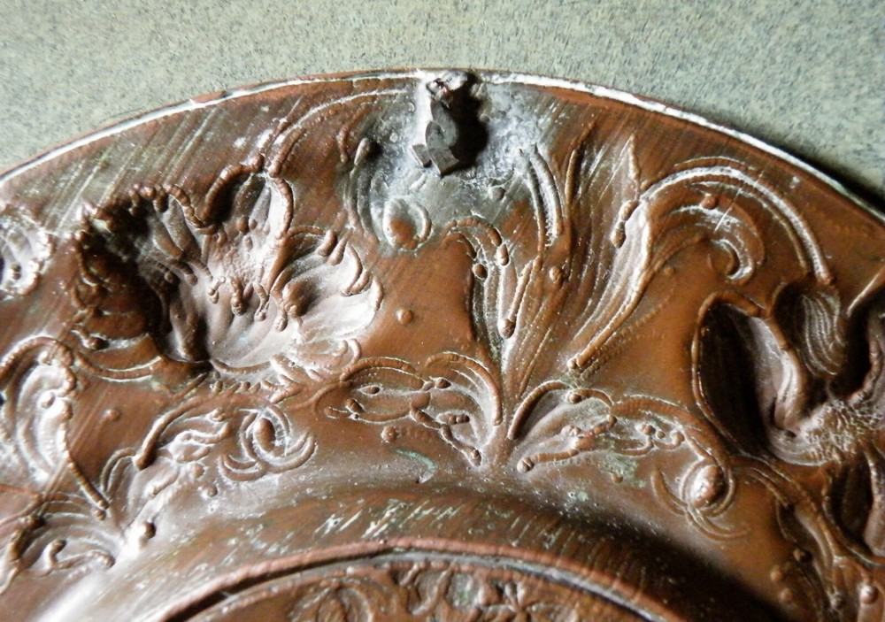 Electrotype Facsimile Of A Renaissance Dish. Classical Subject. Silvered Copper.