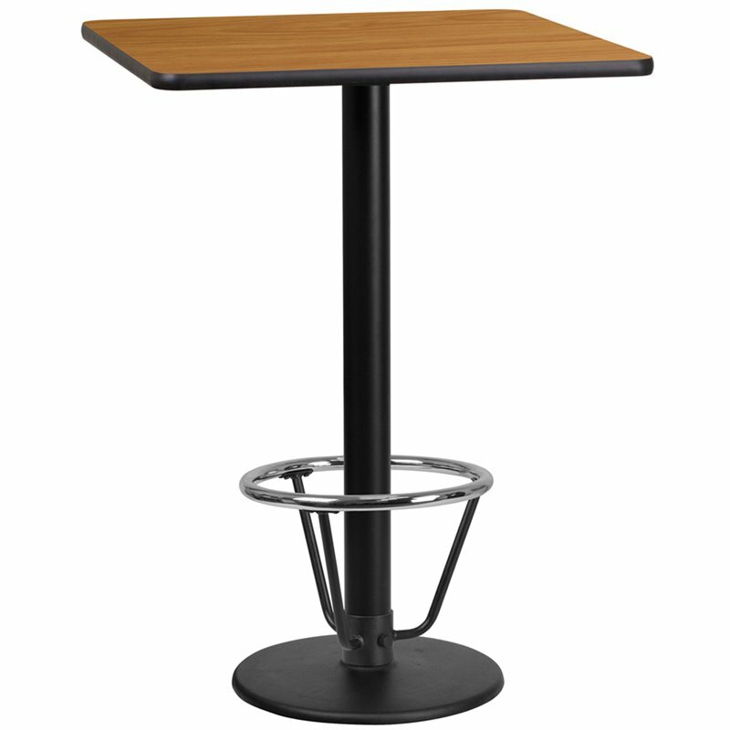 Flash Furniture 24Sq Laminate Table-Rd Base In Natural