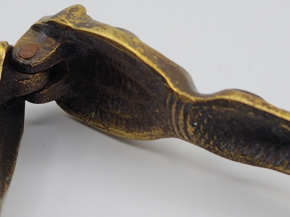 Brass Jester's Head Nutcracker 7" Long