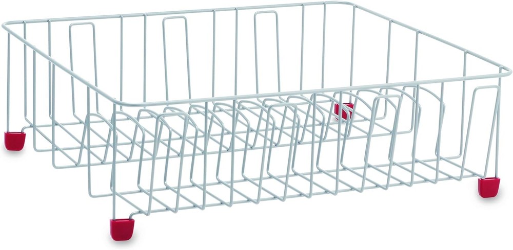 Classic Large Rust Resistant Full Dishrack W/ Removable 3 Compartment Flatware