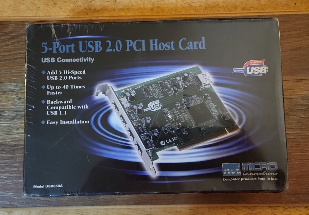 Micro Innovations 5-Port USB 2.0 PCI Host Card