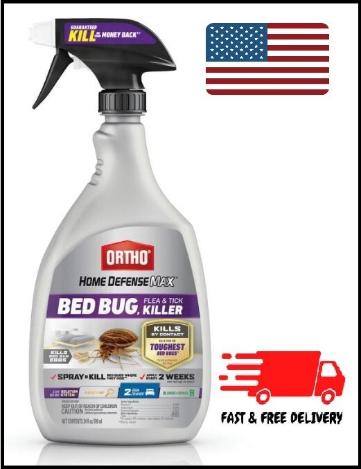Home Defense Max Bed Bug, Flea & Tick Killer, 24 oz, Kills Bed Bugs