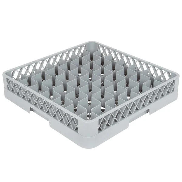2 PACK Restaurant Dishwasher Full-Size Glass Rack with 49 Compartments
