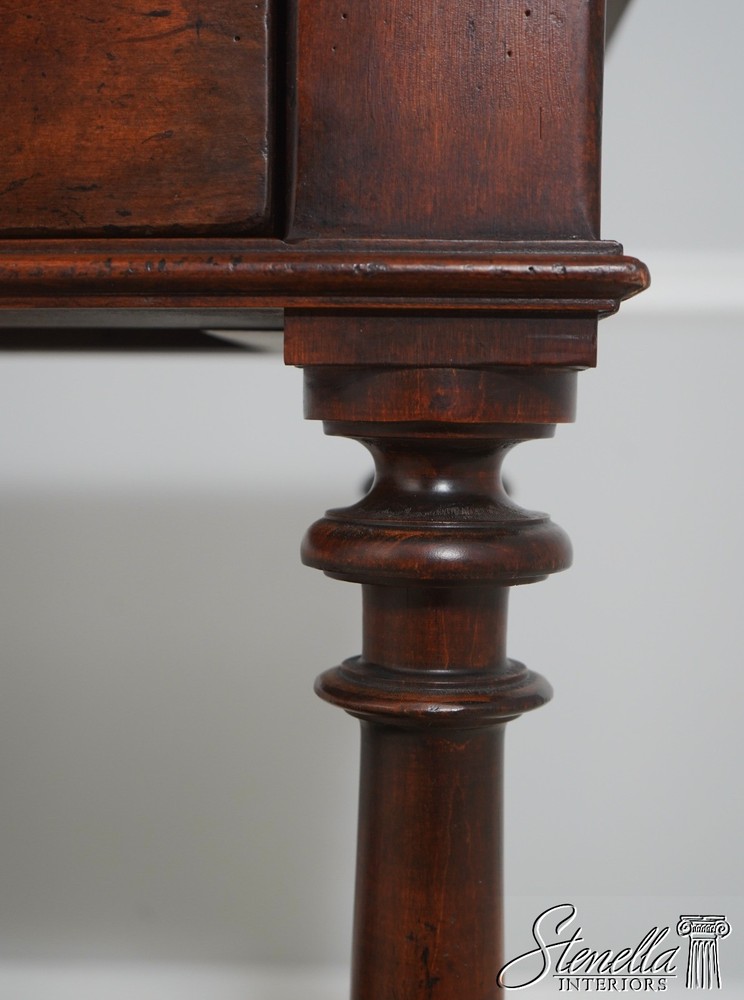 71957: HENREDON Acquisitions Walnut Finish Marble Top Server Console Table