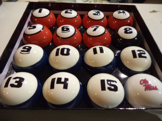 Ole Miss Billiard Ball Set