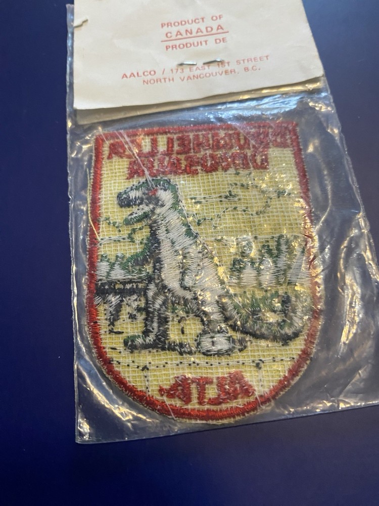 VTG DRUMHELLER DINOSAUR Alberta Sew On Patch