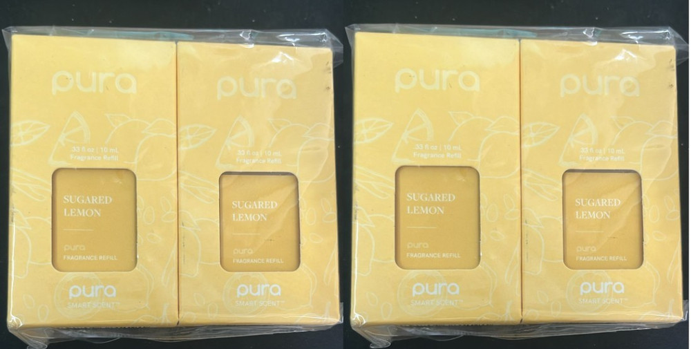 PURA Smart Diffuser Refills - Sugared Lemon Scent, 4 Pack