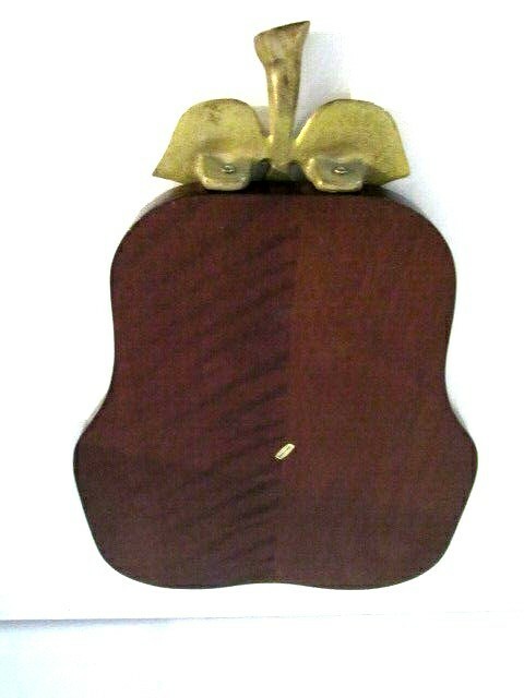 Solid Wood Pear Shaped Cutting Board With Brass