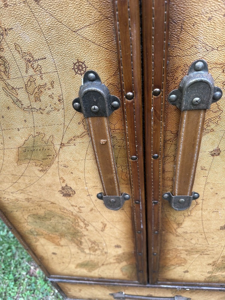 Vintage Map Design Hutch