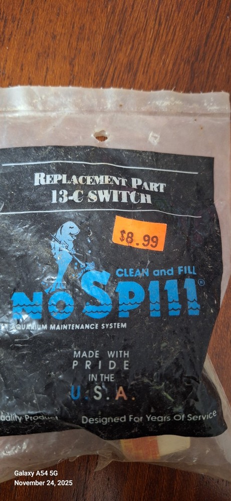 Python No Spill Fish Tank Flow Switch