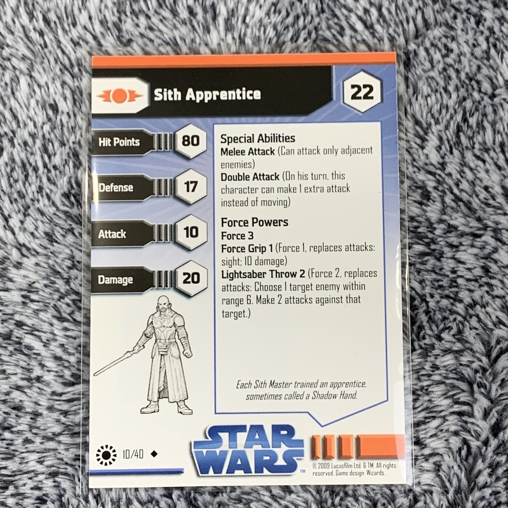 WOTC Star Wars Miniatures - Sith: Sith Lord, Sith Apprentice, Dark Jedi Master